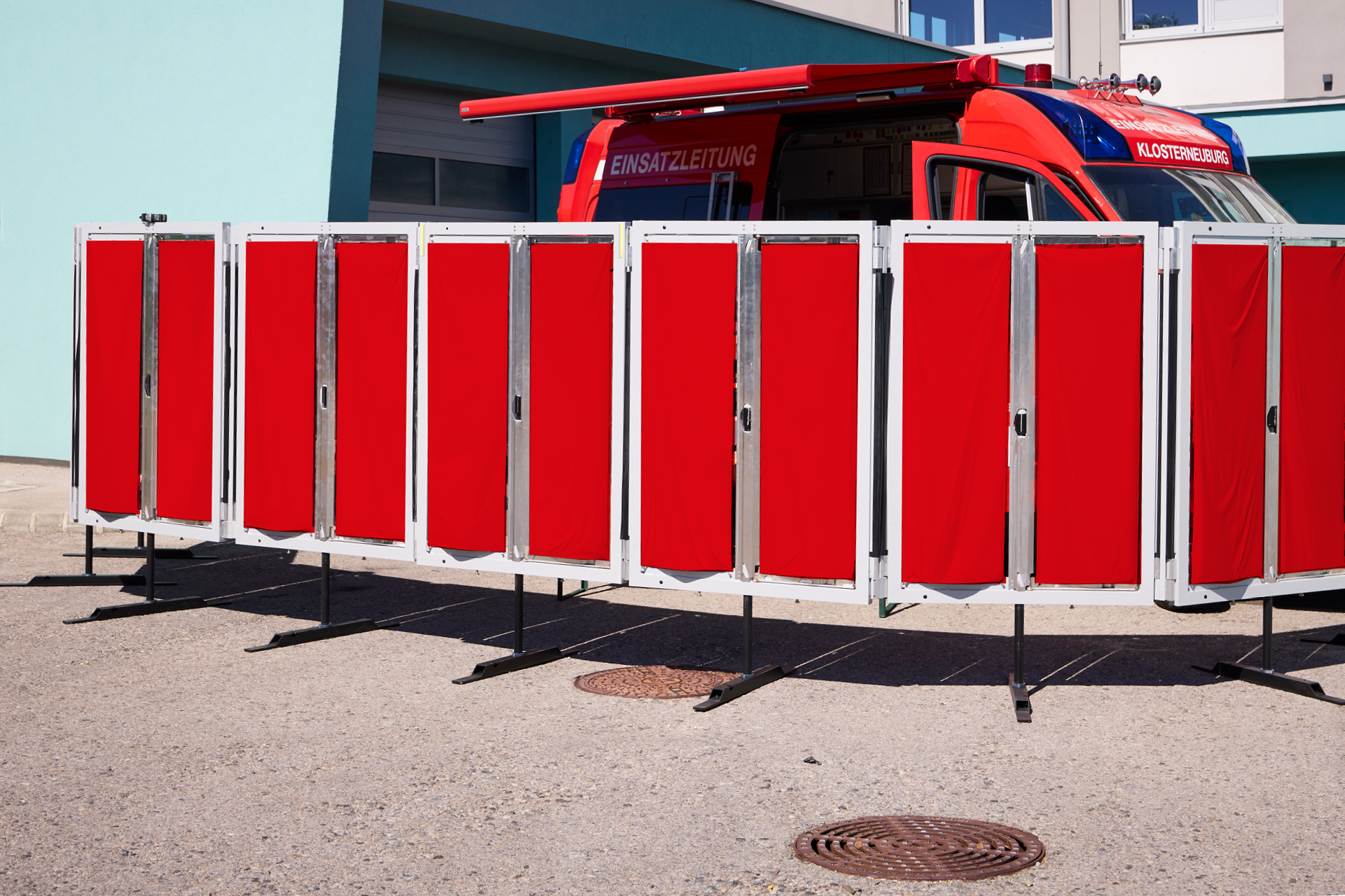 OpticBARRIER – Geschütze Einsatzzentrale in 2 min aufgebaut!